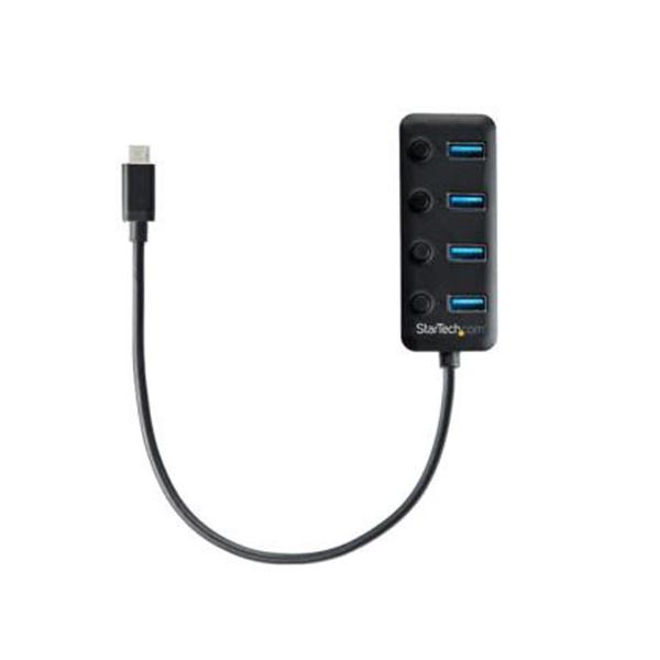 StarTech Hub - USB C 4-Port with On/Off Switches StarTech Hub - USB C 4-Port with On/Off Switches